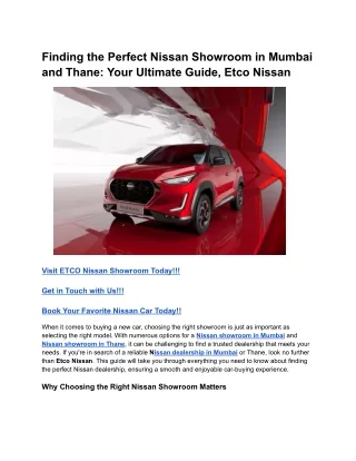 Finding the Perfect Nissan Showroom in Mumbai and Thane_ Your Ultimate Guide, Etco Nissan