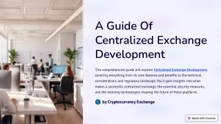 a guide of centralized exchange development