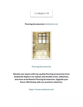 Flooring Accessories | Ambientz.me