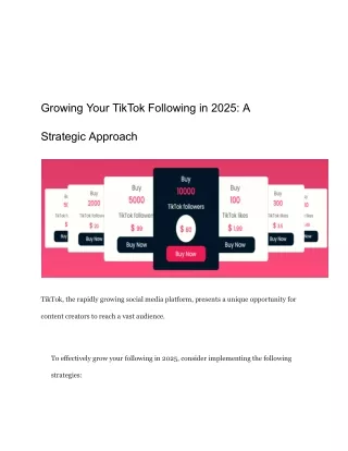 Growing Your TikTok Following in 2025_ A Strategic Approach
