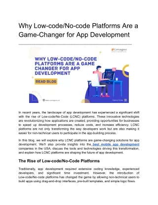 Why Low-Code_No-Code Platforms Are a Game-Changer for App Development