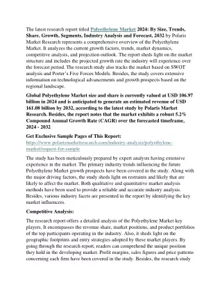 the latest research report titled polyethylene