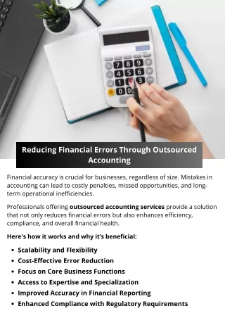 reducing financial errors through outsourced