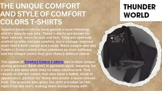 Comfort Colors T-Shirts Soft, Stylish, and Durable Apparel
