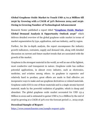 global graphene oxide market to touch