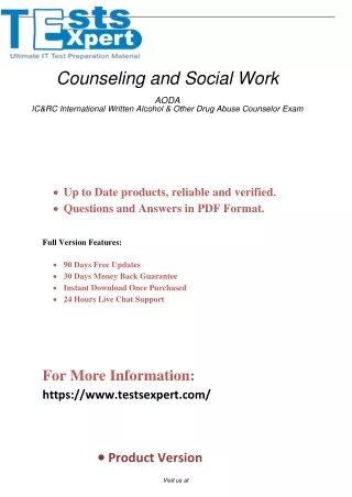 Top AODA IC&RC Exam Prep - Alcohol & Drug Abuse Counselor Success