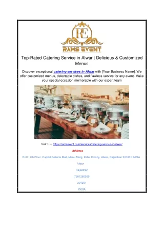 Top-Rated Catering Service in