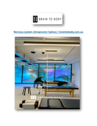 nervous system chiropractor sydney braintobody