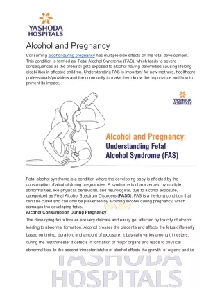 Alcohol and Pregnancy