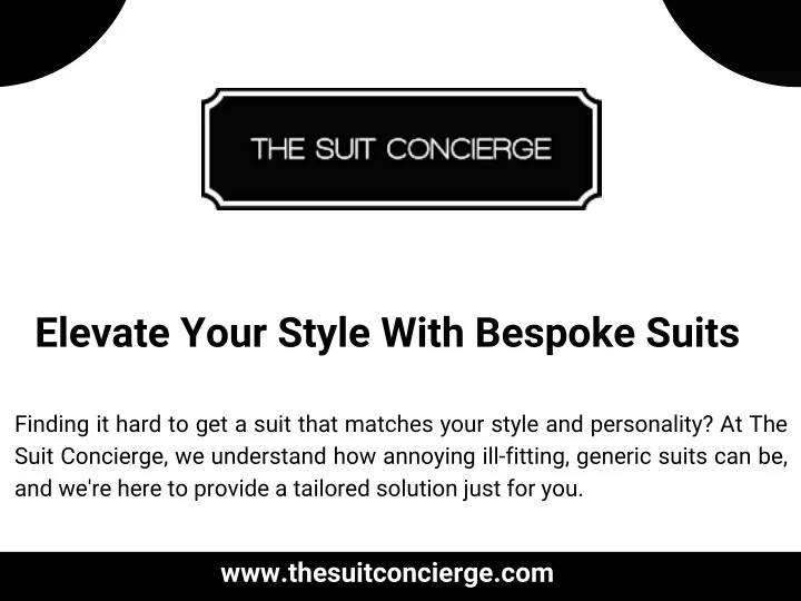 elevate your style with bespoke suits