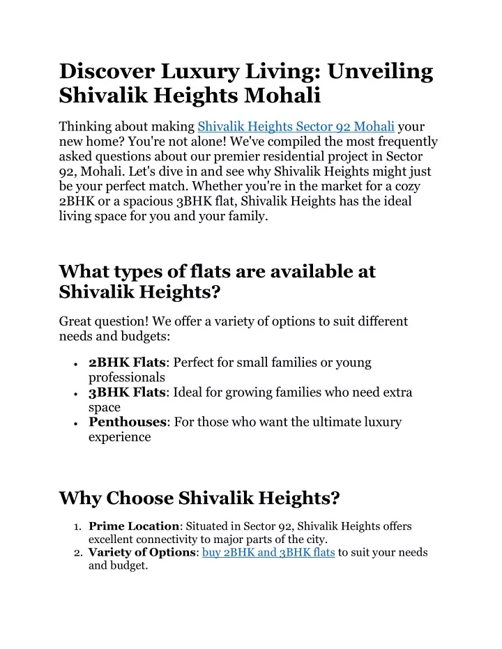 discover luxury living unveiling shivalik heights