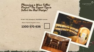 planning a wine cellar project the expert tips