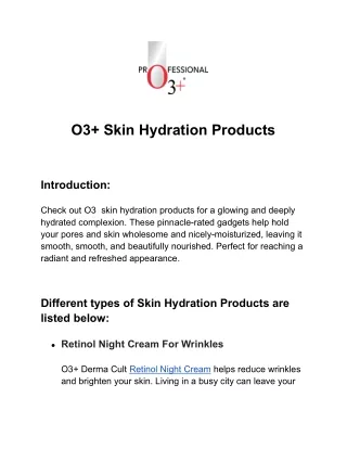 Shop Best  O3  Hydration Products