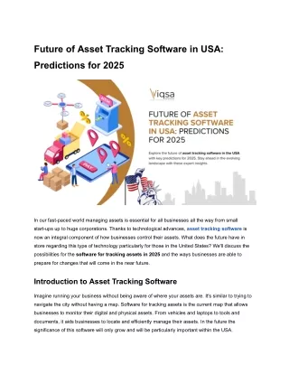 Future of Asset Tracking Software in USA_ Predictions for 2025