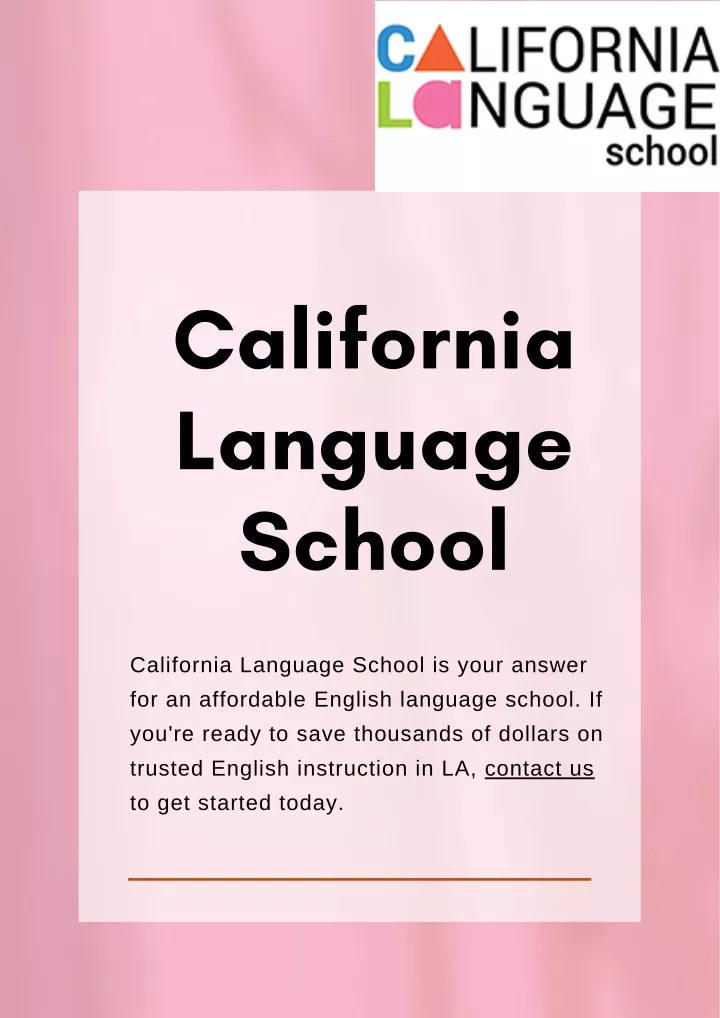 california language school