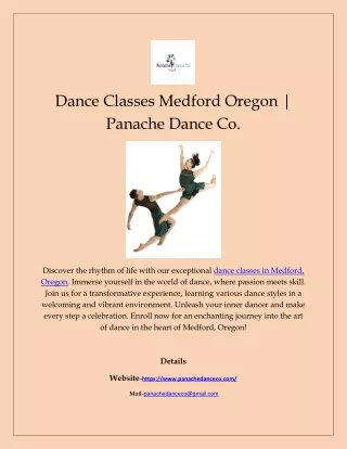 Dance Classes Medford Oregon