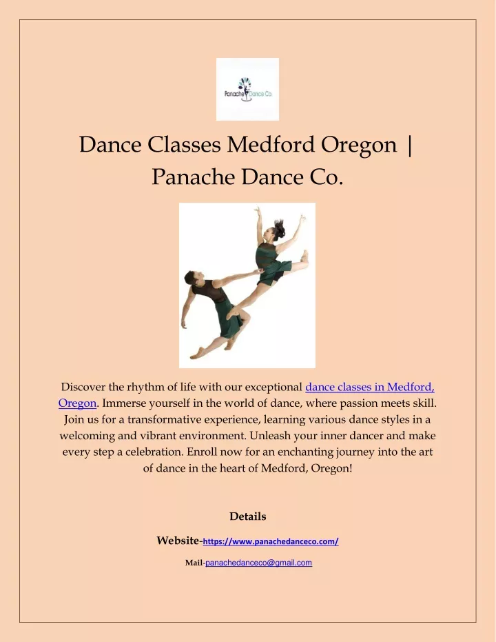 dance classes medford oregon panache dance co