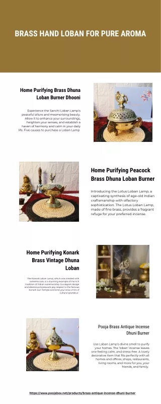 brass hand loban for pure aroma