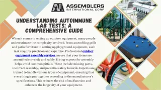 Professional Outdoor Equipment Assembly Services - Assembling Made Easy