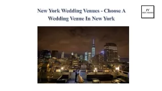 New York Wedding Venues - Choose A Wedding Venue In New York