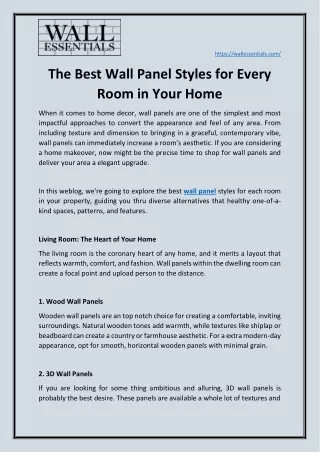 The Best Wall Panel Styles for Every Room in Your Home