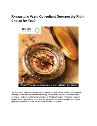 Rkvaastu is Vastu Consultant Gurgaon the Right Choice for You_