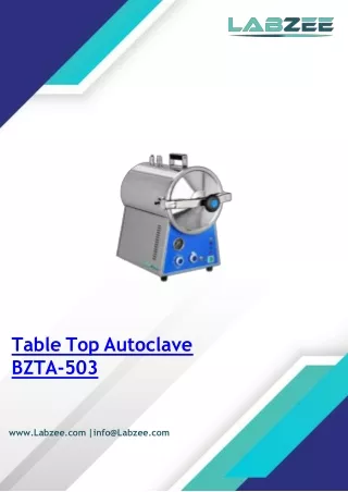 table top autoclave bzta 503