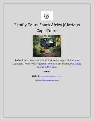 Family Tours South Africa