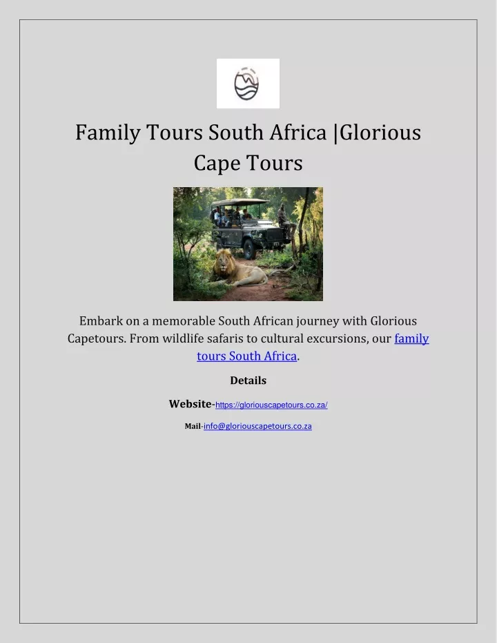 family tours south africa glorious cape tours