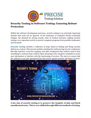 Security testing in software testing