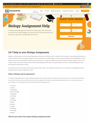 Affordable Online Biology Assignment Help for Every Student's Needs