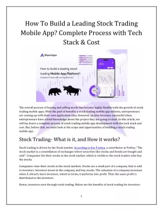 Step-by-Step Guide to the Stock Trading Mobile App Process