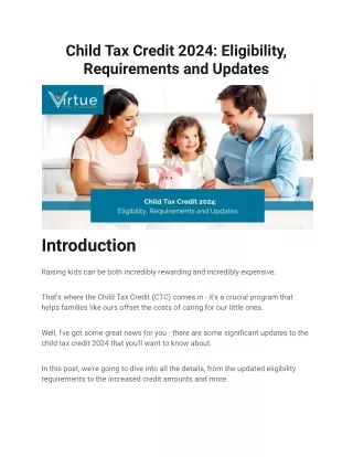 Child Tax Credit 2024_ Eligibility, Requirements and Updates
