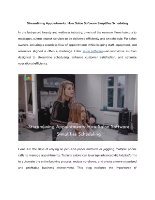 streamlining appointments how salon software