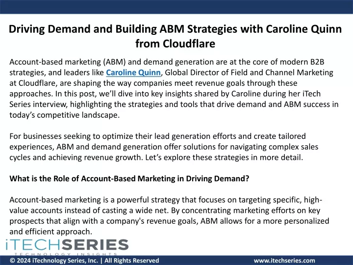 driving demand and building abm strategies with