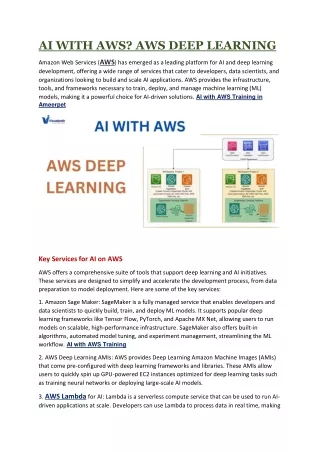 AI with AWS Training Course | AI with AWS Training Online