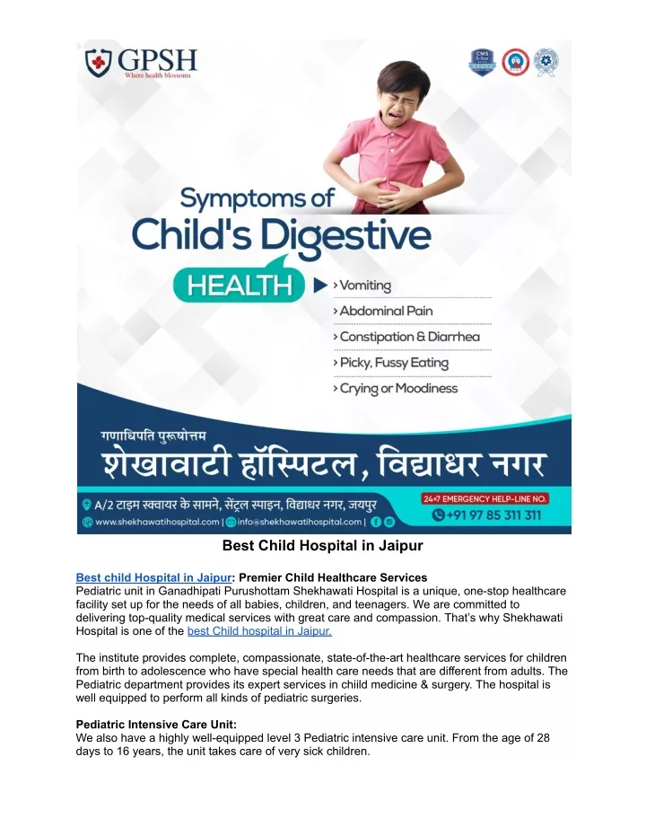 best child hospital in jaipur