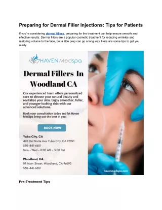 Preparing for Dermal Filler Injections_ Tips for Patients