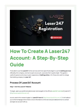 How To Create A Laser247 Account A Step-By-Step Guide