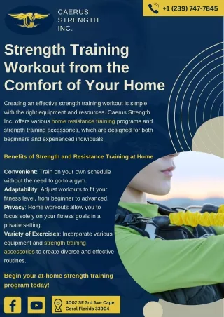 Strength Training Workout from the Comfort of Your Home