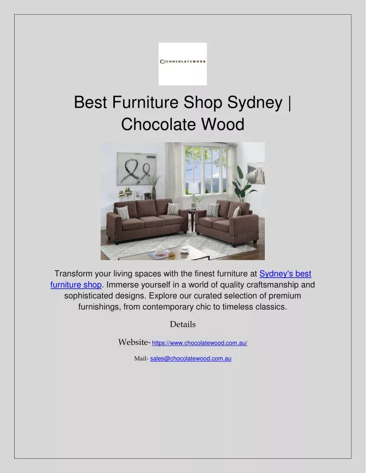 best furniture shop sydney chocolate wood