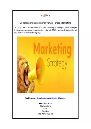 googles annonstj nster i sverige dbas marketing