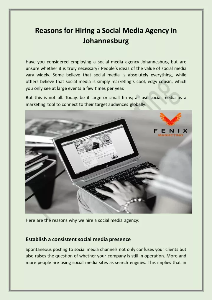 reasons for hiring a social media agency