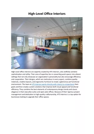 high level office interiors