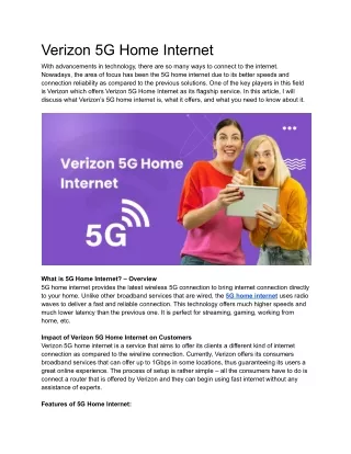 Verizon 5G Home Internet