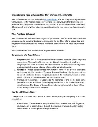 understanding reed diffusers how they work