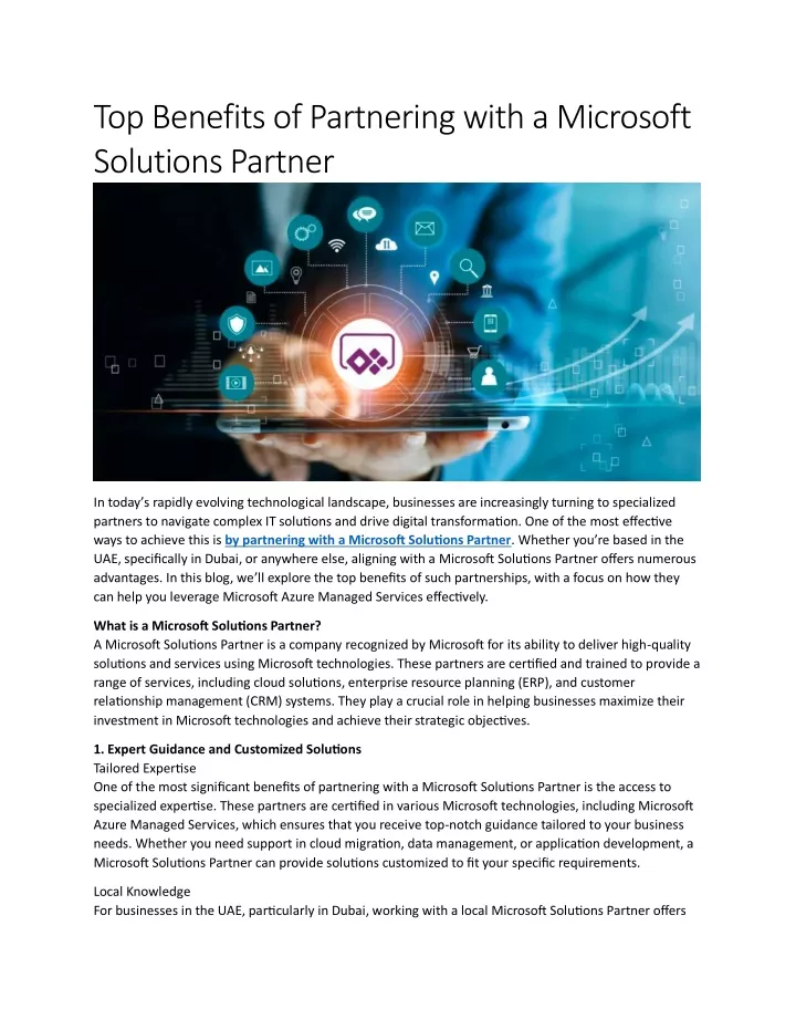 top benefits of partnering with a microsoft