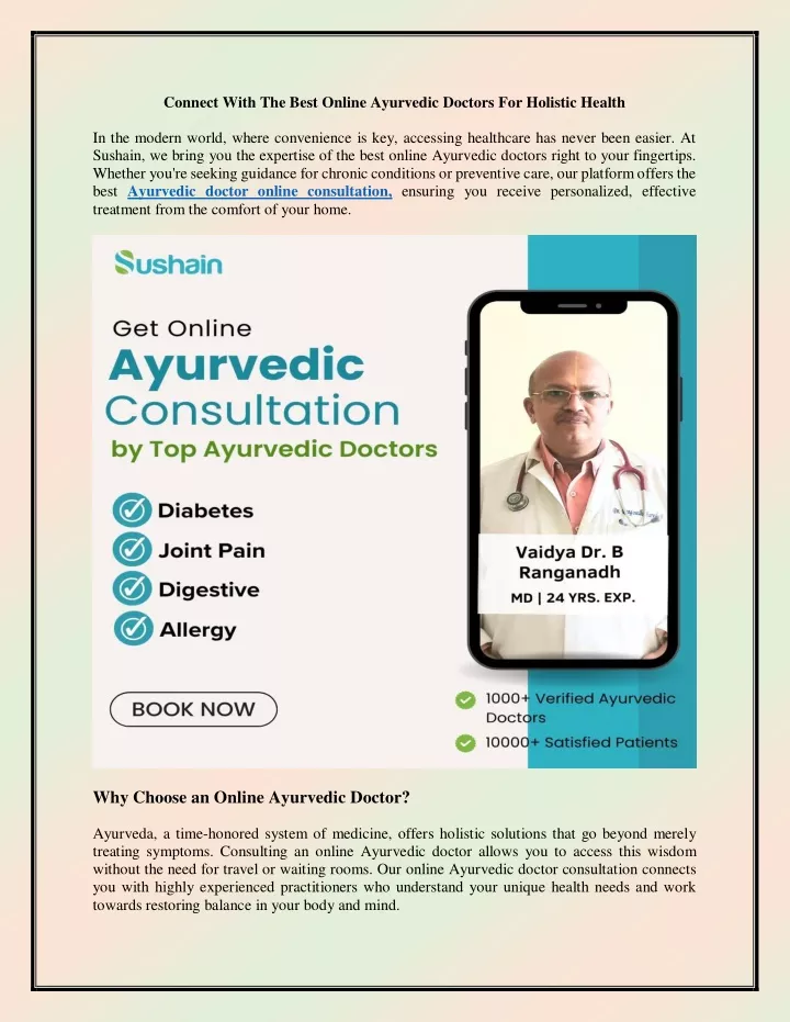 connect with the best online ayurvedic doctors