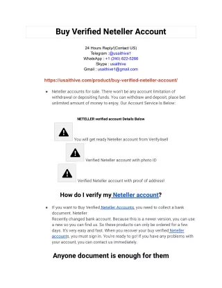 buy verified neteller account