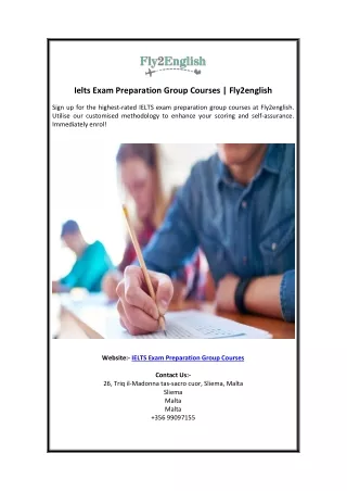 Ielts Exam Preparation Group Courses  Fly2english